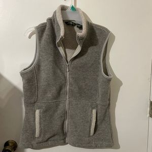 Eddie Bauer Gray Fleece Vest size M